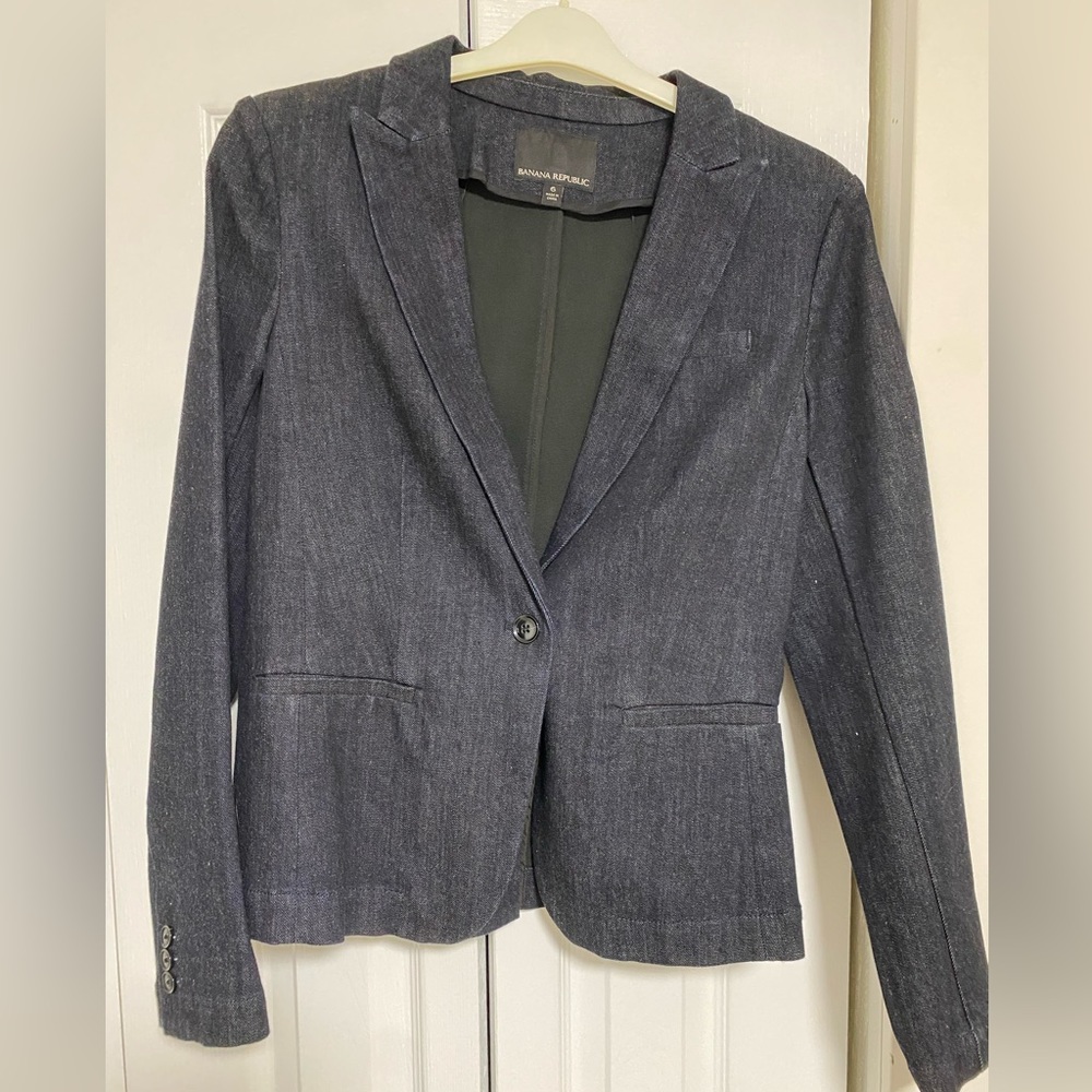 Banana republic denim like blazer